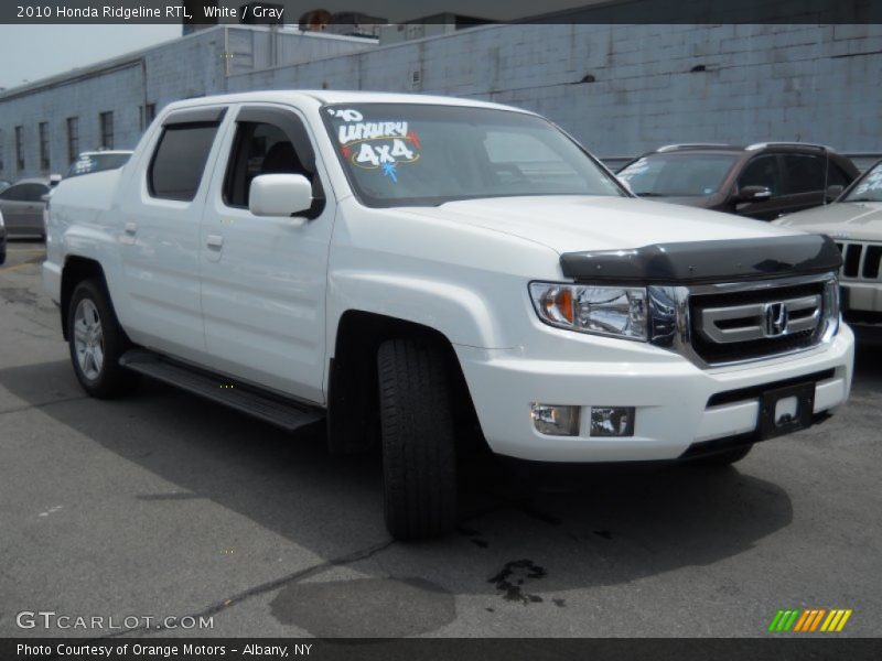 White / Gray 2010 Honda Ridgeline RTL