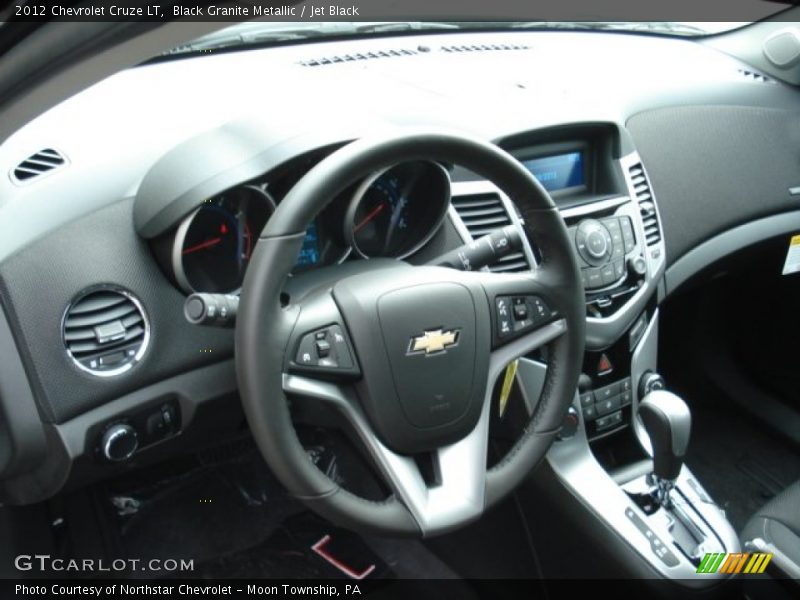 Black Granite Metallic / Jet Black 2012 Chevrolet Cruze LT