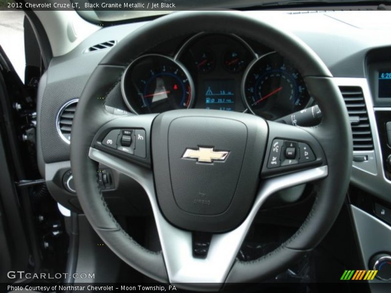 Black Granite Metallic / Jet Black 2012 Chevrolet Cruze LT