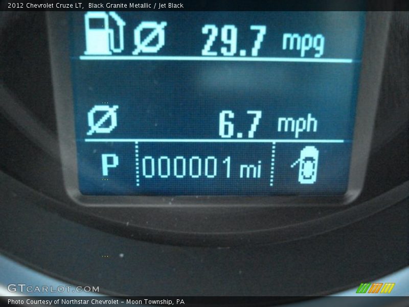 Black Granite Metallic / Jet Black 2012 Chevrolet Cruze LT