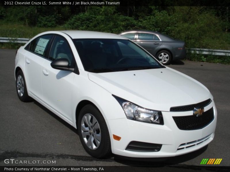 Summit White / Jet Black/Medium Titanium 2012 Chevrolet Cruze LS