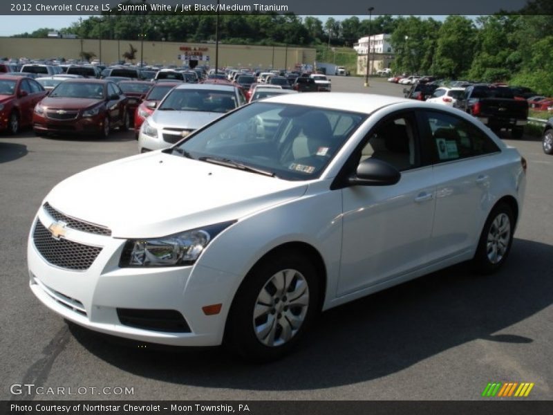 Summit White / Jet Black/Medium Titanium 2012 Chevrolet Cruze LS