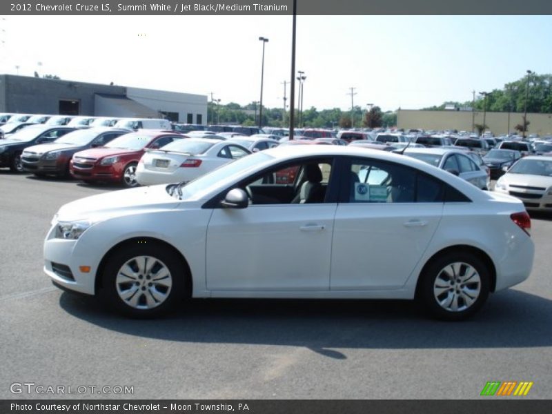 Summit White / Jet Black/Medium Titanium 2012 Chevrolet Cruze LS