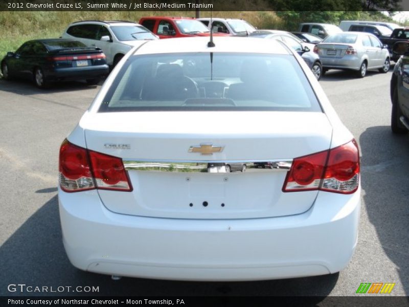 Summit White / Jet Black/Medium Titanium 2012 Chevrolet Cruze LS