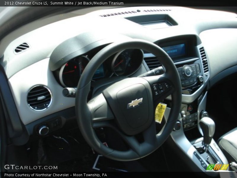 Summit White / Jet Black/Medium Titanium 2012 Chevrolet Cruze LS