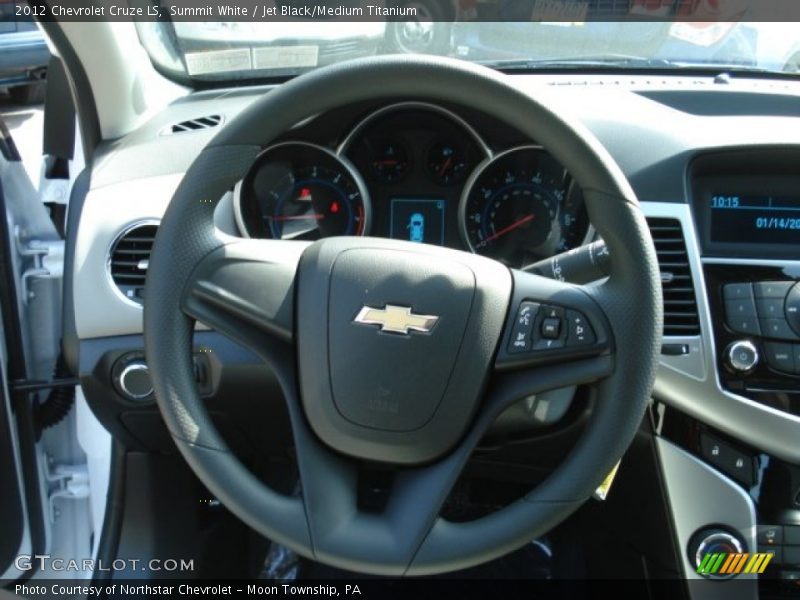 Summit White / Jet Black/Medium Titanium 2012 Chevrolet Cruze LS