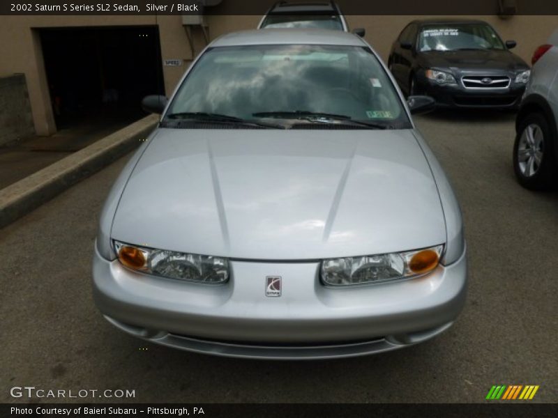 Silver / Black 2002 Saturn S Series SL2 Sedan