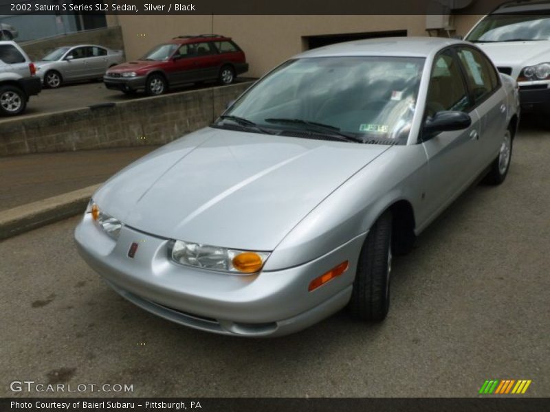 Silver / Black 2002 Saturn S Series SL2 Sedan