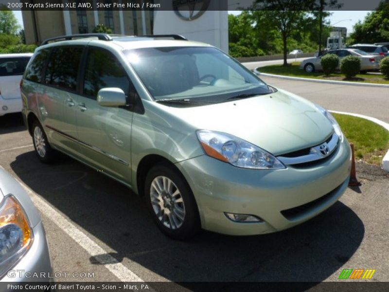 Silver Pine Mica / Fawn 2008 Toyota Sienna XLE AWD