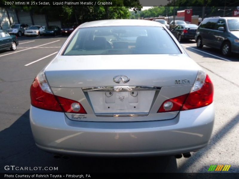 Liquid Platinum Metallic / Graphite 2007 Infiniti M 35x Sedan