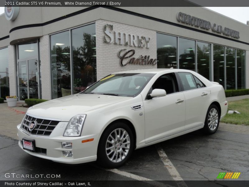 White Diamond Tricoat / Ebony 2011 Cadillac STS V6 Premium