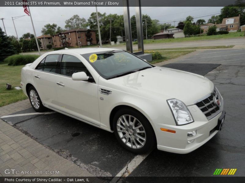 White Diamond Tricoat / Ebony 2011 Cadillac STS V6 Premium