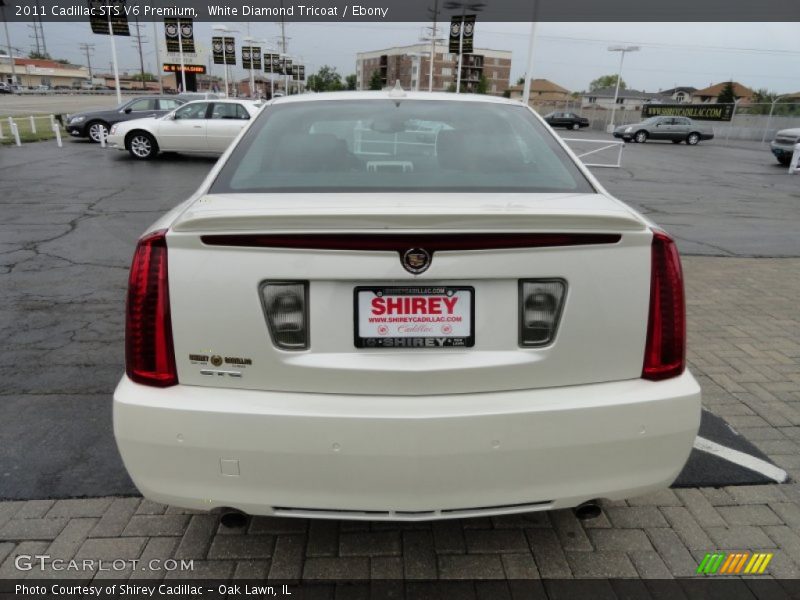 White Diamond Tricoat / Ebony 2011 Cadillac STS V6 Premium