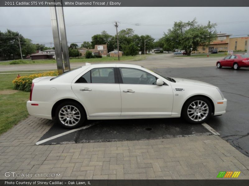 White Diamond Tricoat / Ebony 2011 Cadillac STS V6 Premium