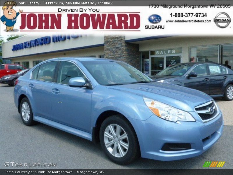 Sky Blue Metallic / Off Black 2012 Subaru Legacy 2.5i Premium