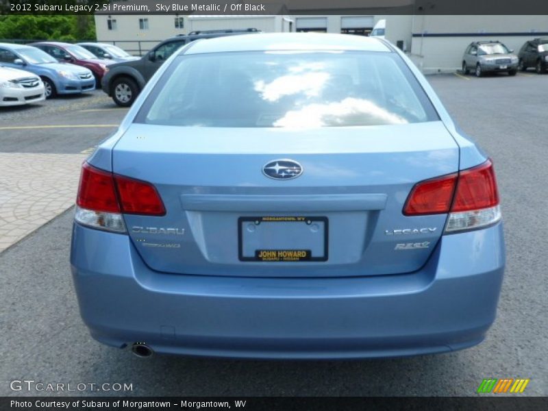Sky Blue Metallic / Off Black 2012 Subaru Legacy 2.5i Premium