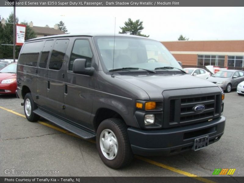 Dark Shadow Grey Metallic / Medium Flint 2008 Ford E Series Van E350 Super Duty XL Passenger