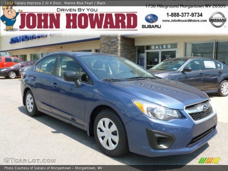 Marine Blue Pearl / Black 2012 Subaru Impreza 2.0i 4 Door