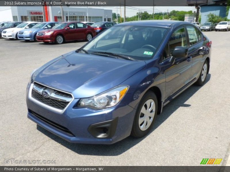 Marine Blue Pearl / Black 2012 Subaru Impreza 2.0i 4 Door