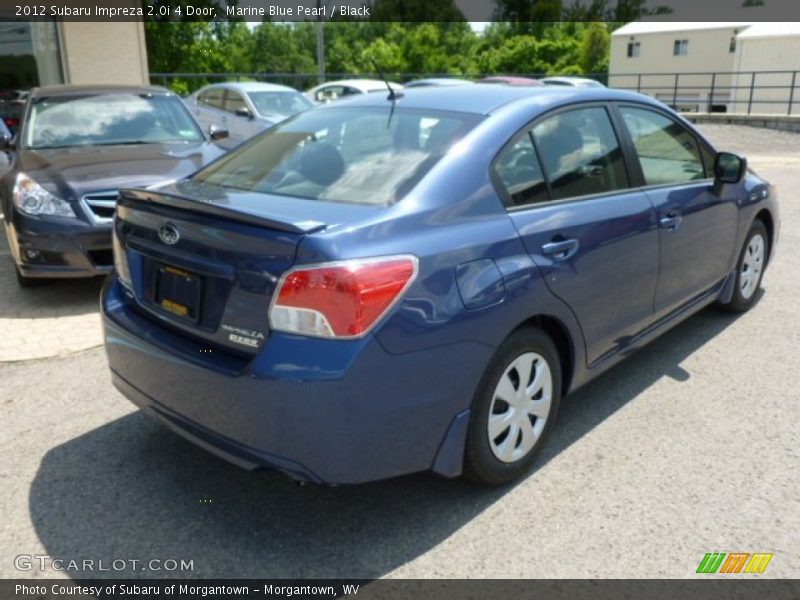 Marine Blue Pearl / Black 2012 Subaru Impreza 2.0i 4 Door