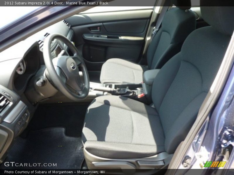 Marine Blue Pearl / Black 2012 Subaru Impreza 2.0i 4 Door