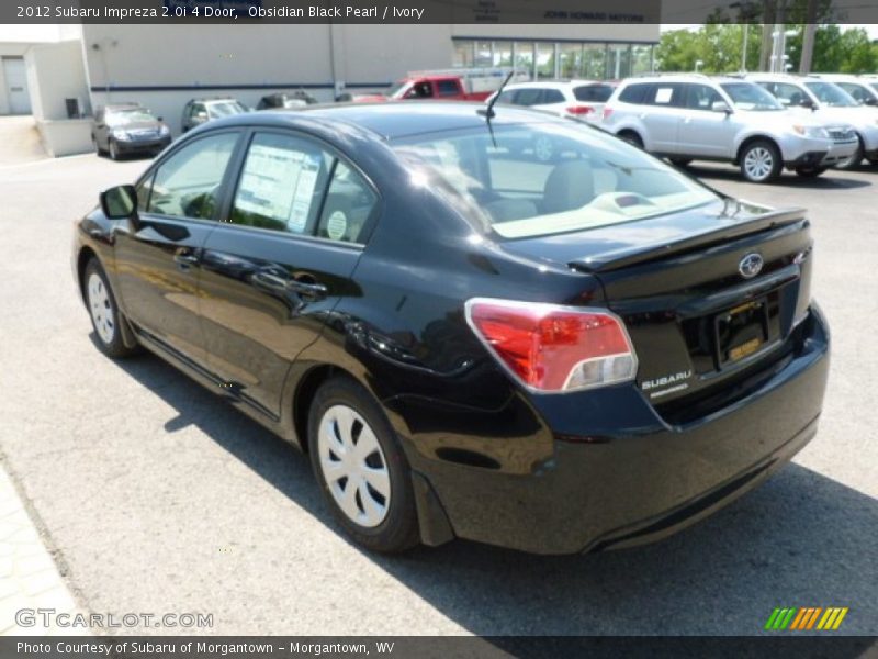 Obsidian Black Pearl / Ivory 2012 Subaru Impreza 2.0i 4 Door