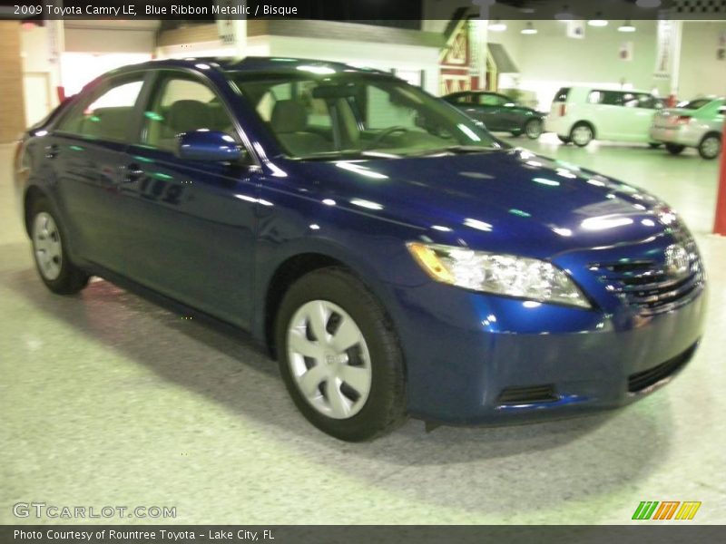 Blue Ribbon Metallic / Bisque 2009 Toyota Camry LE