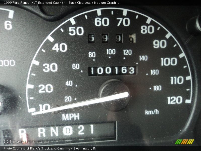 Black Clearcoat / Medium Graphite 1999 Ford Ranger XLT Extended Cab 4x4