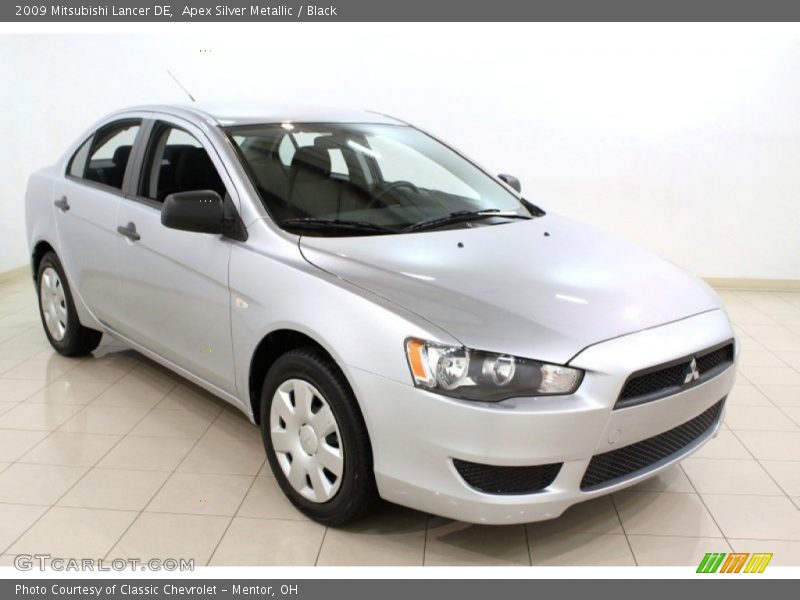 Apex Silver Metallic / Black 2009 Mitsubishi Lancer DE