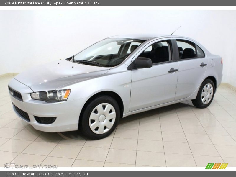 Apex Silver Metallic / Black 2009 Mitsubishi Lancer DE