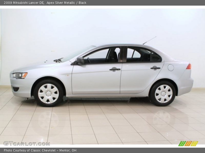Apex Silver Metallic / Black 2009 Mitsubishi Lancer DE
