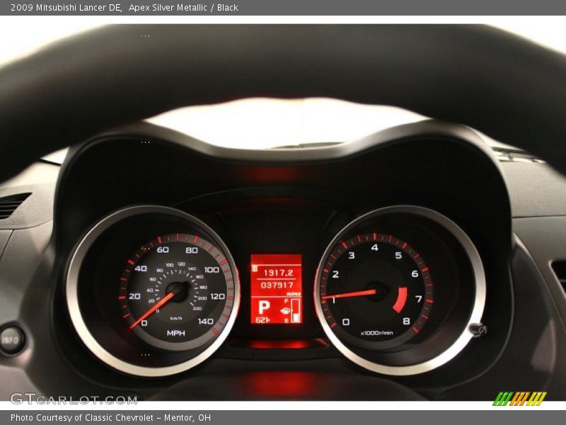 Apex Silver Metallic / Black 2009 Mitsubishi Lancer DE