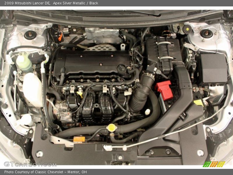 Apex Silver Metallic / Black 2009 Mitsubishi Lancer DE