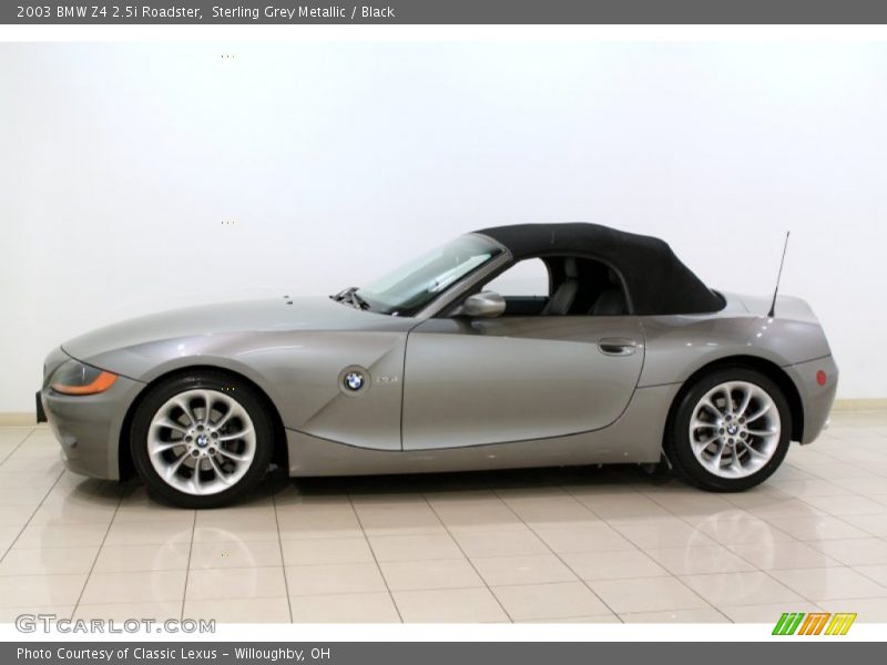 Sterling Grey Metallic / Black 2003 BMW Z4 2.5i Roadster