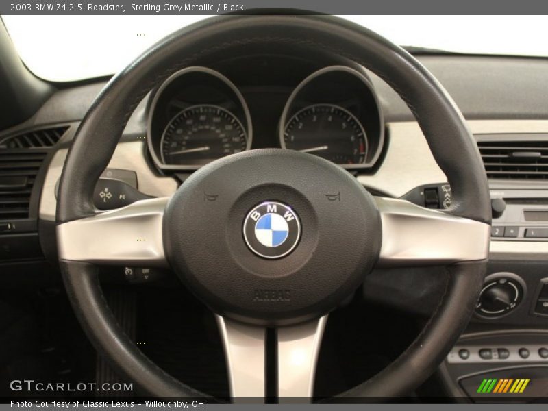 Sterling Grey Metallic / Black 2003 BMW Z4 2.5i Roadster