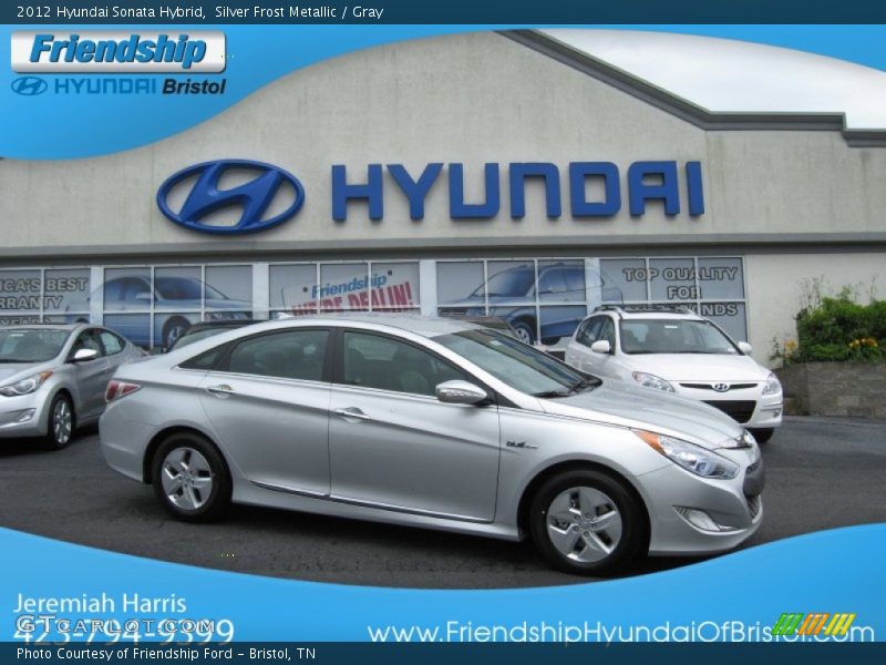 Silver Frost Metallic / Gray 2012 Hyundai Sonata Hybrid