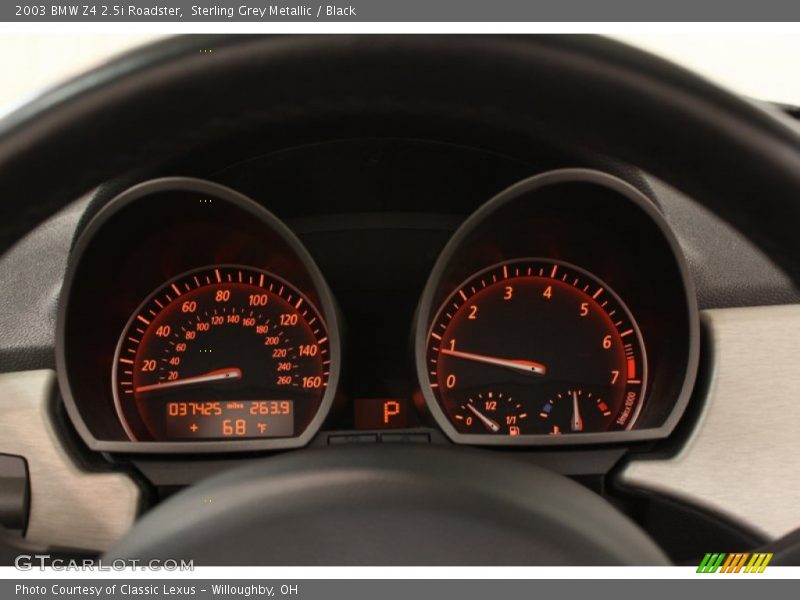 Sterling Grey Metallic / Black 2003 BMW Z4 2.5i Roadster
