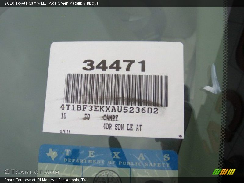 Aloe Green Metallic / Bisque 2010 Toyota Camry LE