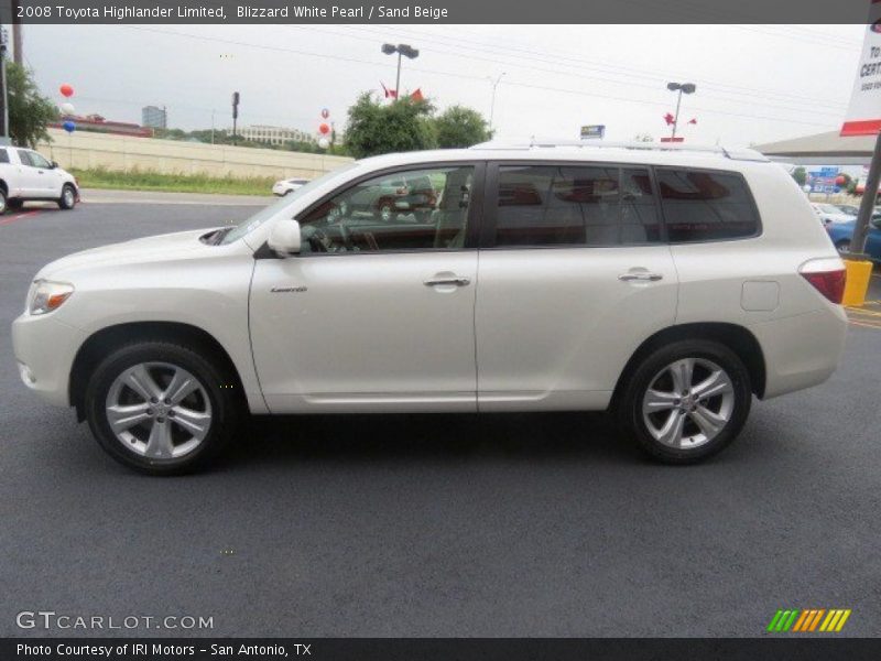 Blizzard White Pearl / Sand Beige 2008 Toyota Highlander Limited