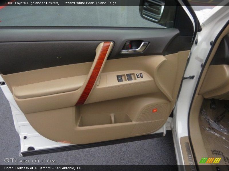 Blizzard White Pearl / Sand Beige 2008 Toyota Highlander Limited
