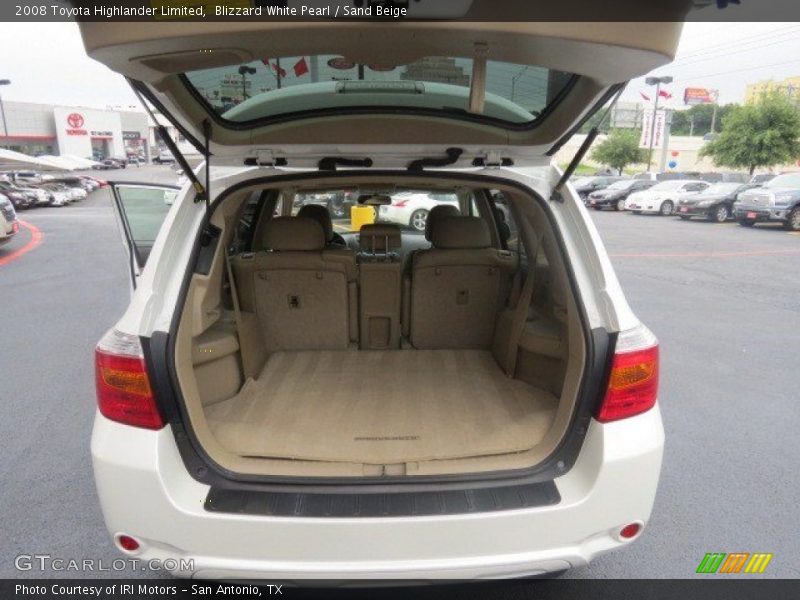 Blizzard White Pearl / Sand Beige 2008 Toyota Highlander Limited