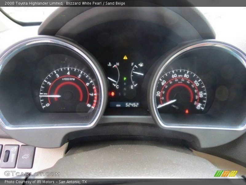 Blizzard White Pearl / Sand Beige 2008 Toyota Highlander Limited