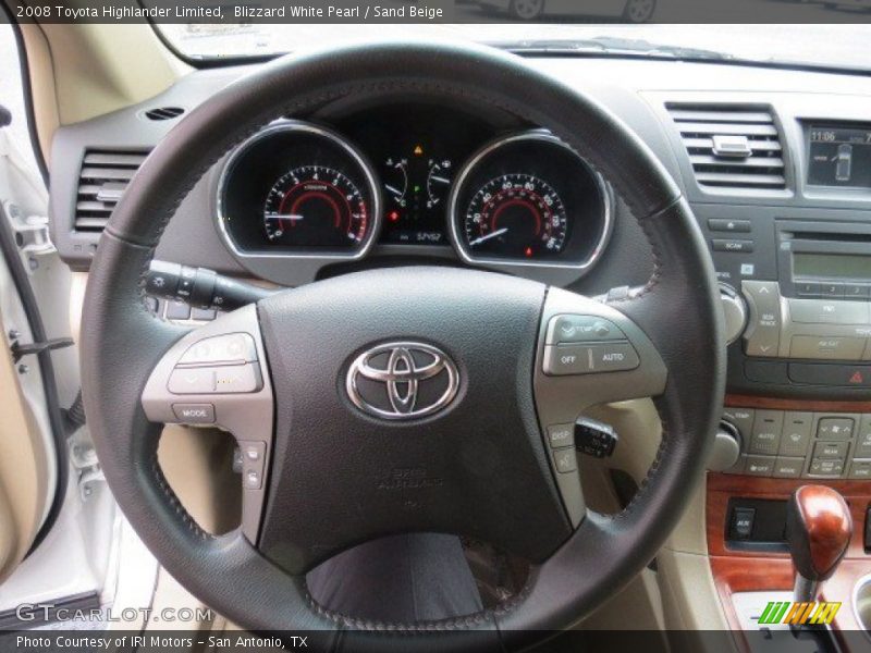 Blizzard White Pearl / Sand Beige 2008 Toyota Highlander Limited