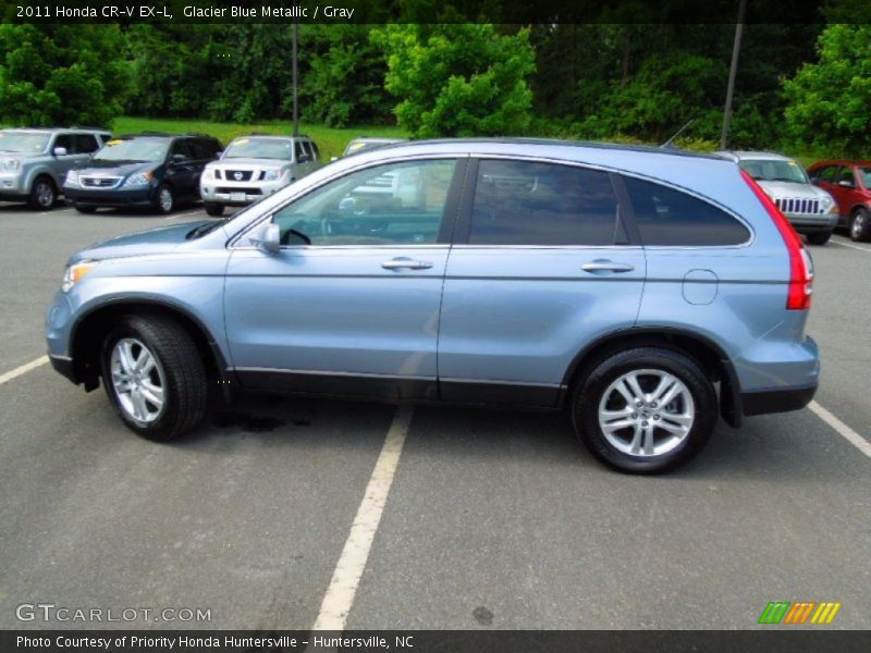 Glacier Blue Metallic / Gray 2011 Honda CR-V EX-L