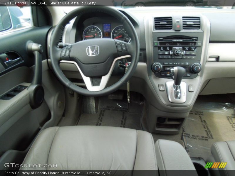 Glacier Blue Metallic / Gray 2011 Honda CR-V EX-L
