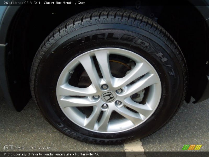 Glacier Blue Metallic / Gray 2011 Honda CR-V EX-L