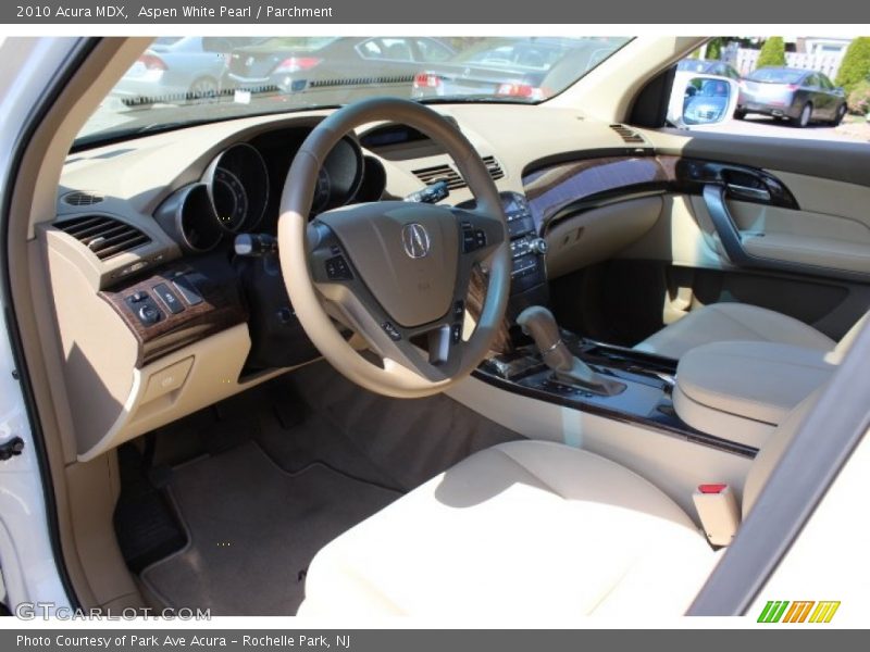 Aspen White Pearl / Parchment 2010 Acura MDX