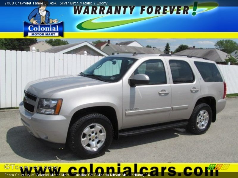 Silver Birch Metallic / Ebony 2008 Chevrolet Tahoe LT 4x4