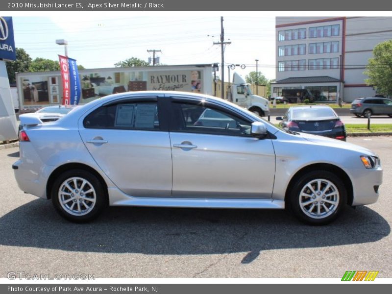 Apex Silver Metallic / Black 2010 Mitsubishi Lancer ES