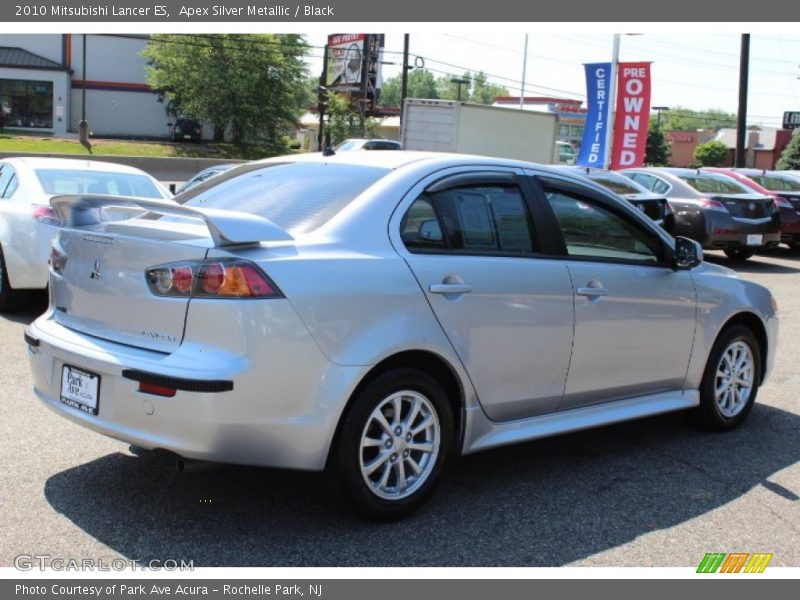 Apex Silver Metallic / Black 2010 Mitsubishi Lancer ES